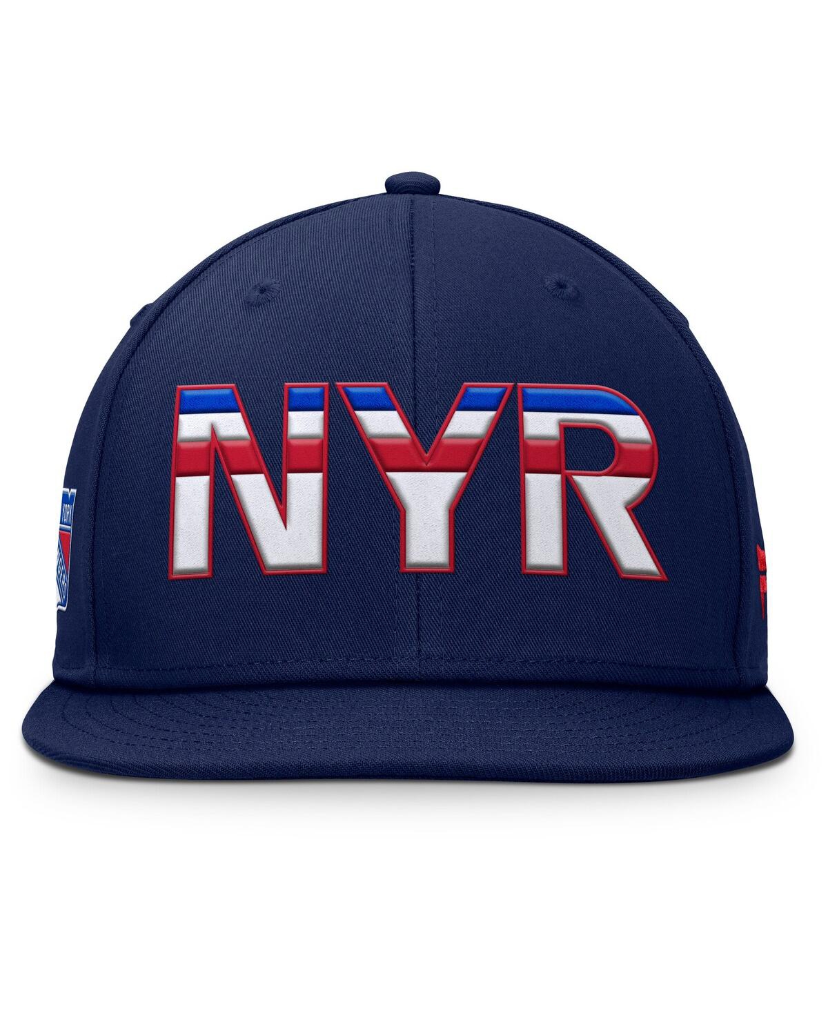Fanatics Men's Navy New York Rangers Authentic Pro Rink Snapback Hat In Navy