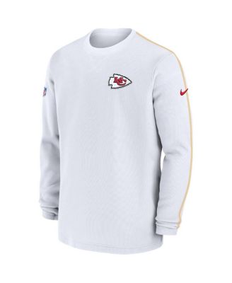 Men's White Kansas City Chiefs 2024 Sideline Coaches Long Sleeve Top
