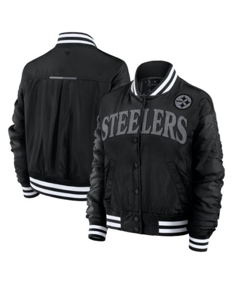 Женские куртки Fanatics Women's Black Pittsburgh Steelers Elements Wave Full-Snap Jacket