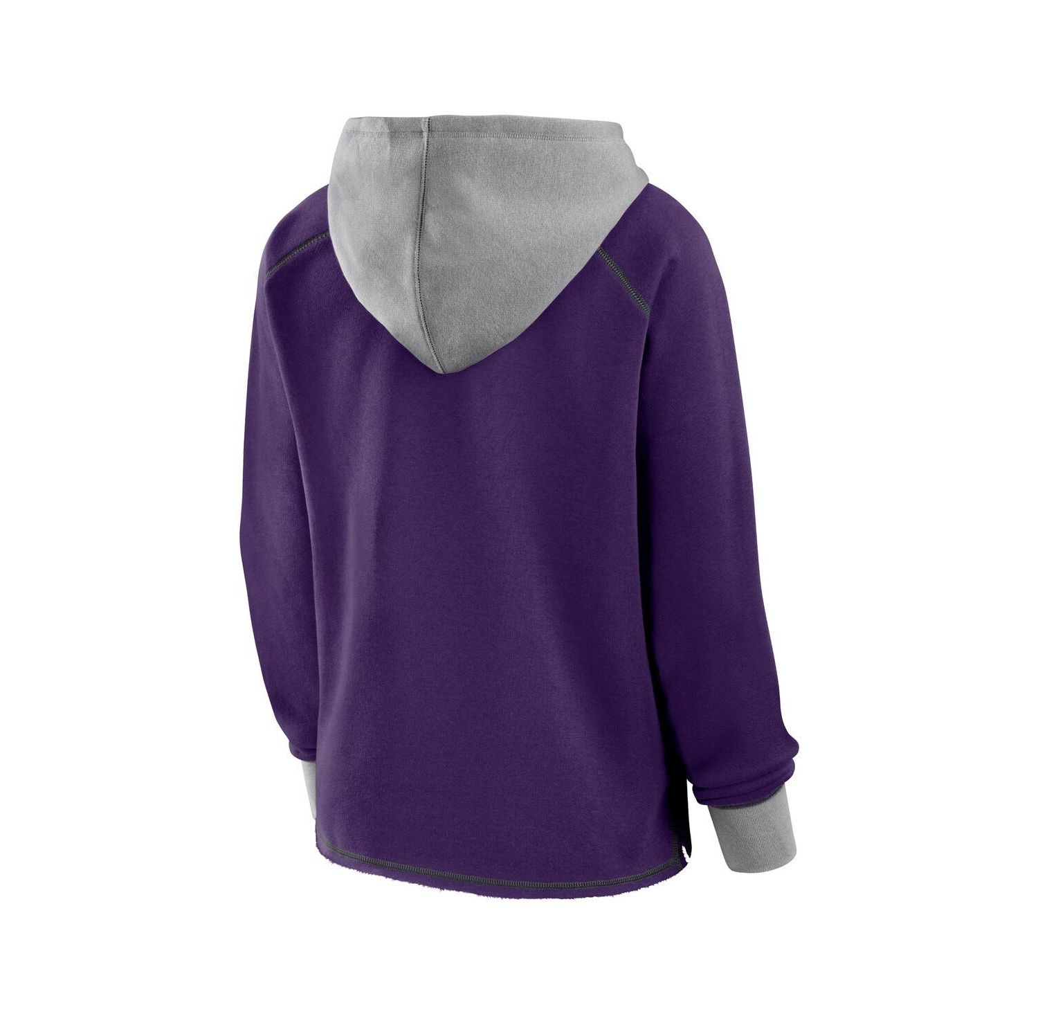 Women's Purple Baltimore Ravens Boom Fleece Pullover V-Neck Hoodie