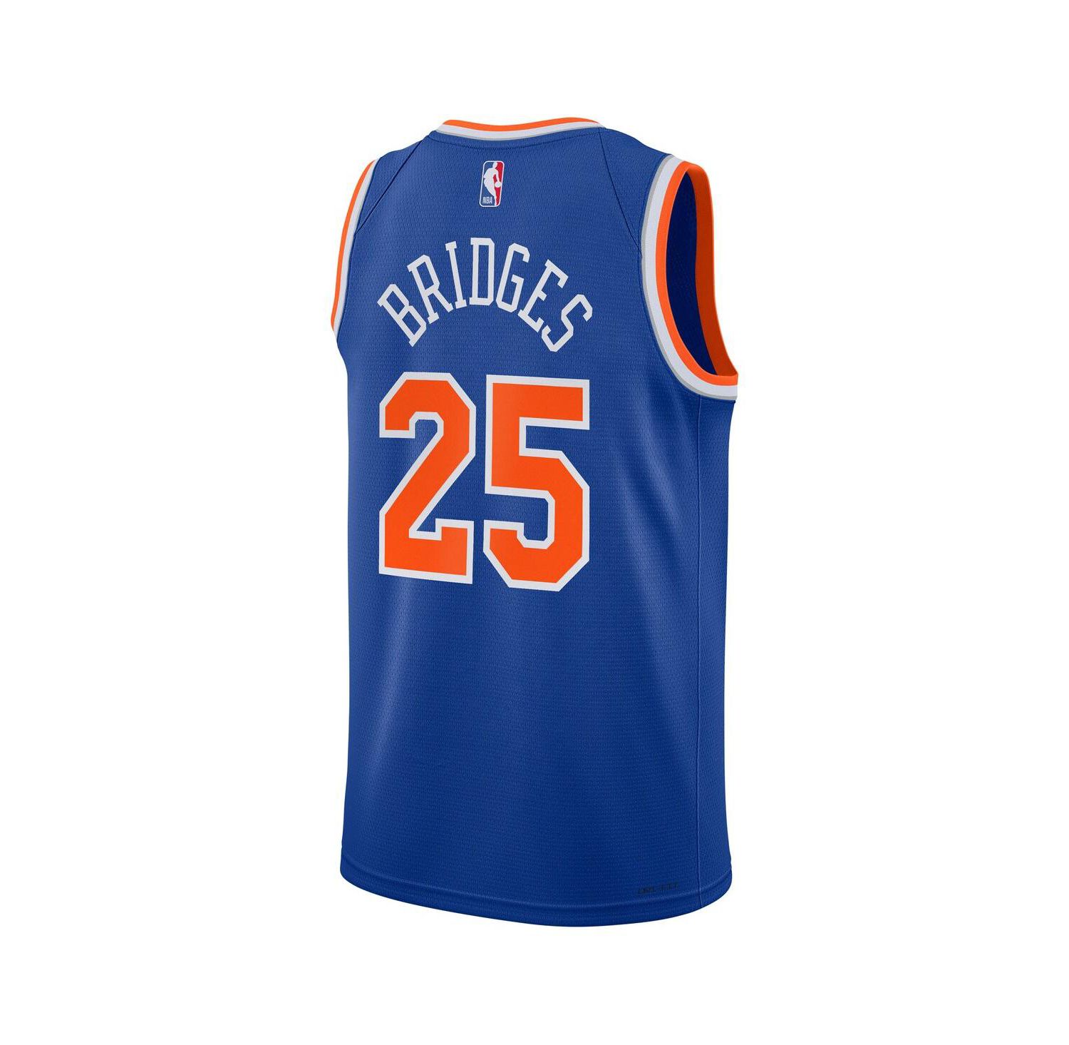 Big Boys and Girls Mikal Bridges Blue New York Knicks Swingman Jersey - Icon Edition