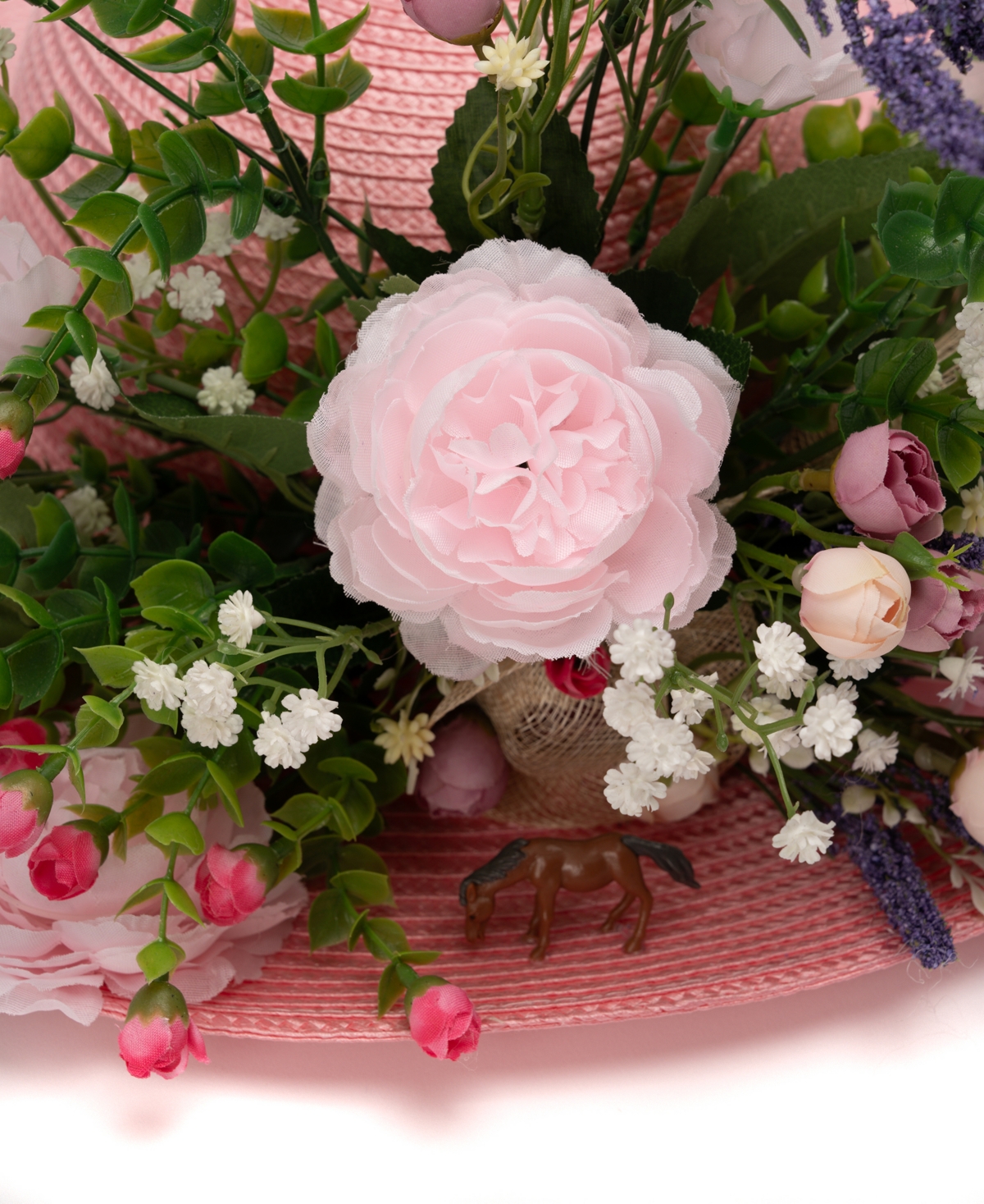 August Hats Floral Explosion Wide Brim Dressy Hat In Pink
