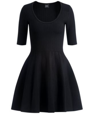 Women's Scoop-Neck Flared Dress