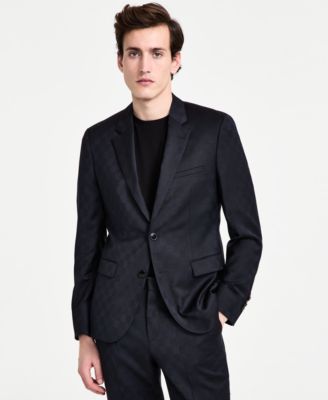 Hugo Boss Hugo By  Mens Modern Fit Wool Blend Suit Separate In Navy Check