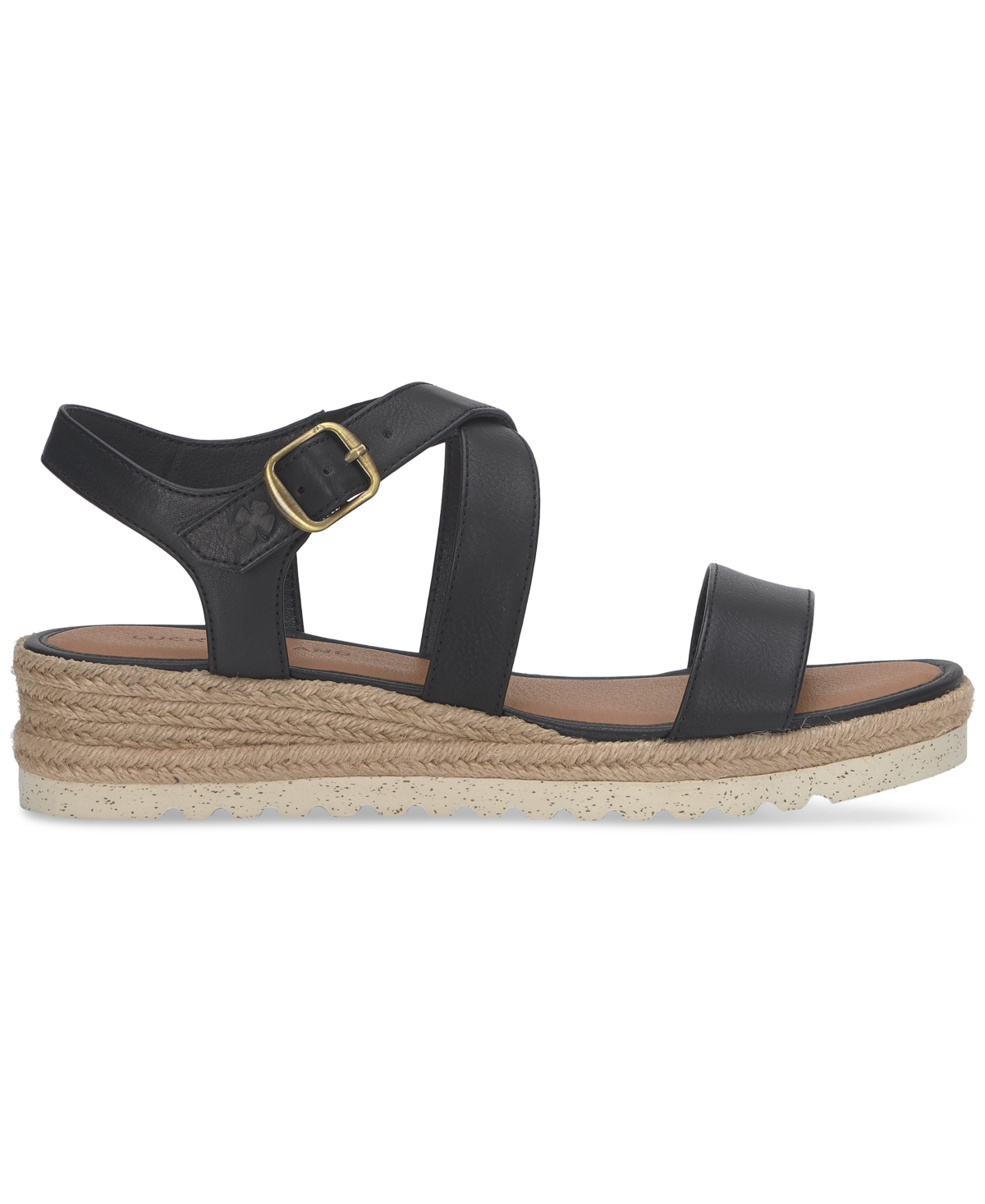 LUCKY BRAND WOMEN'S TRIANNA STRAPPY ESPADRILLE WEDGE SANDALS 