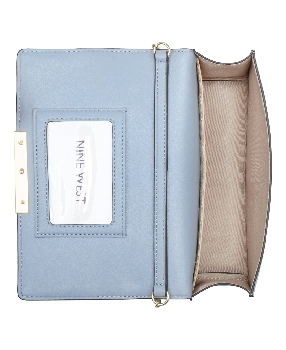 Shop Nine West Mirabella Chain Phone Case Crossbody Bag In Bluestone