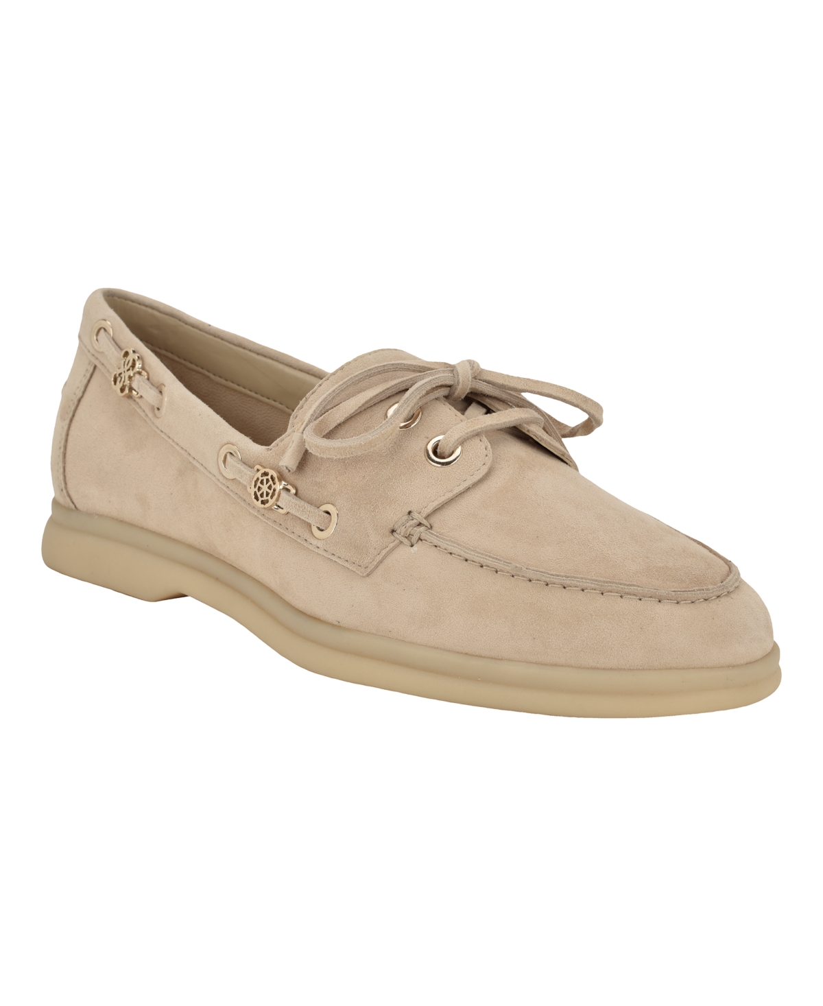 Guess Yomaya Loafer In Light Natural Suede