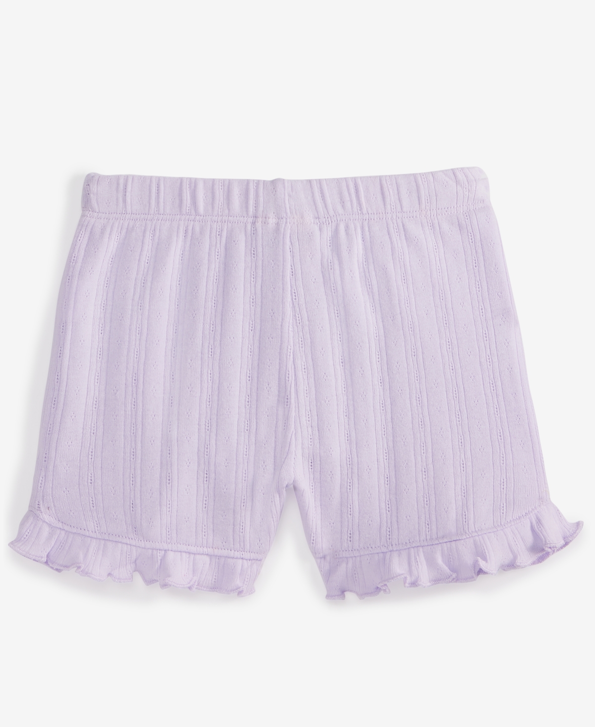 First Impressions Baby Girls Pointelle Shorts, Exclusively At Macy's In Lavender F