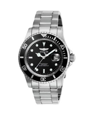 Men's 26970 Pro Diver Quartz 3 Hand Black Dial Watch