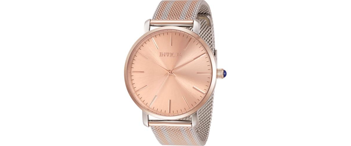 Women's 33937 Angel Quartz 3 Hand Rose Gold Dial Watch - Gold