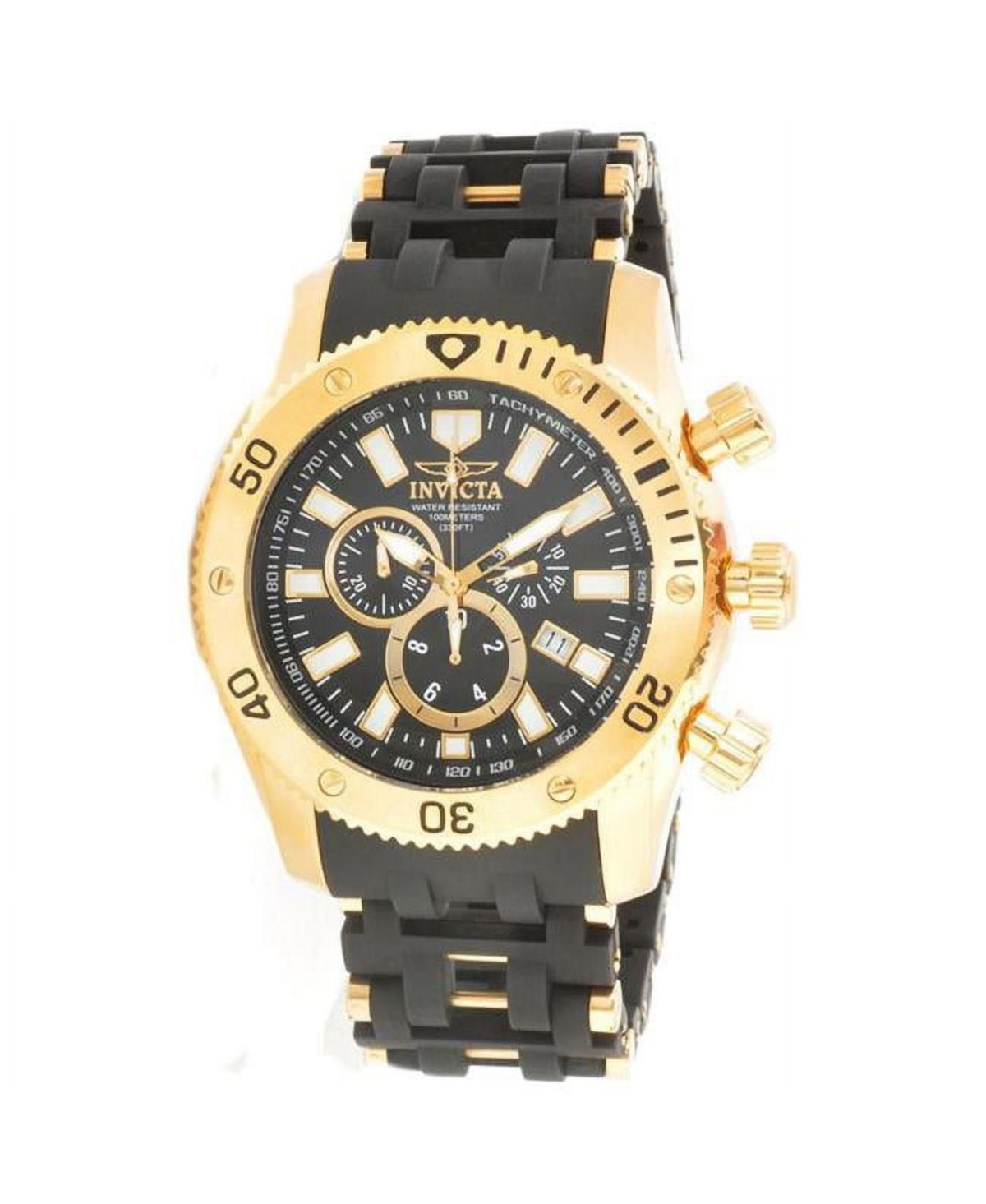 Invicta Men's 0140 Sea Spider Quartz Chronograph Black Dial Watch