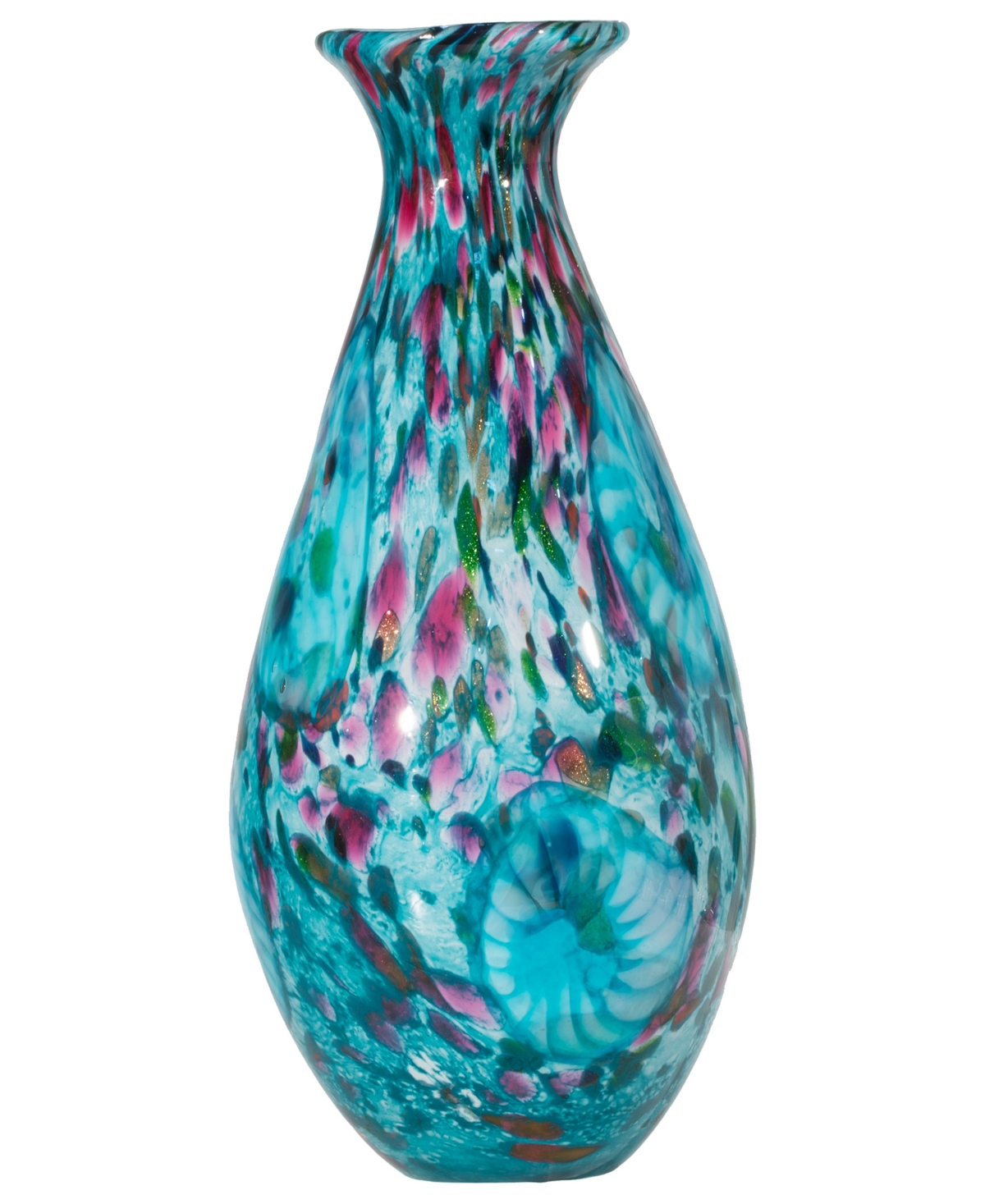 Dale Tiffany Leona Art Glass Vase In Blue
