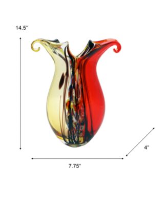 14.5" Cecile Art Glass Vase