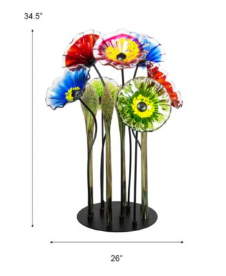 34.5" 7-Plate Art Glass Sculpture