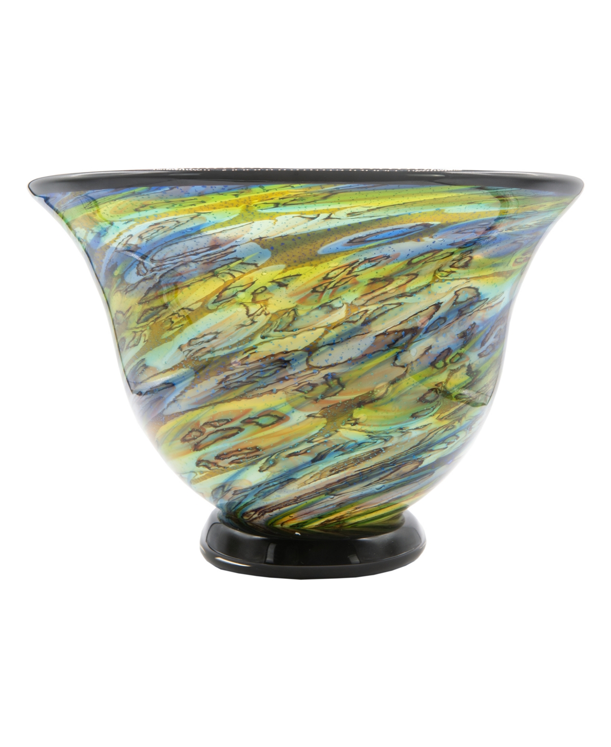 Dale Tiffany 8.5" Under The Sea Art Glass Bowl In Green