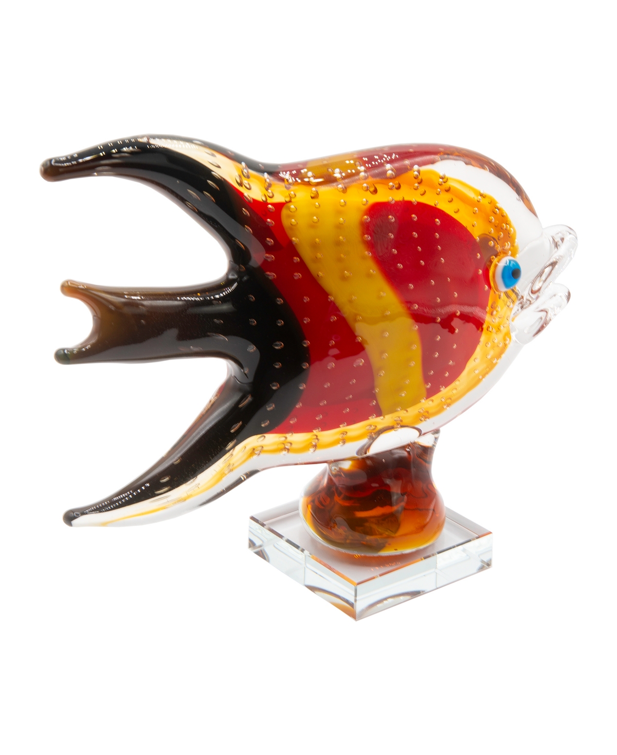 Dale Tiffany 8.75" Bora Fish Art Glass Figurine In Red