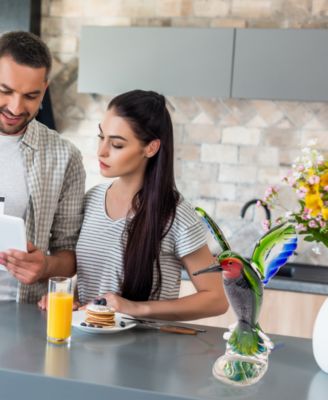 10" Hummingbird Art Glass Figurine