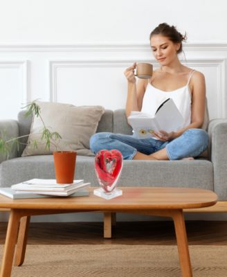 7" Rossa Heart Art Glass Figurine