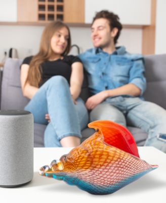 6.25" Oceanside Seashell Art Glass Figurine