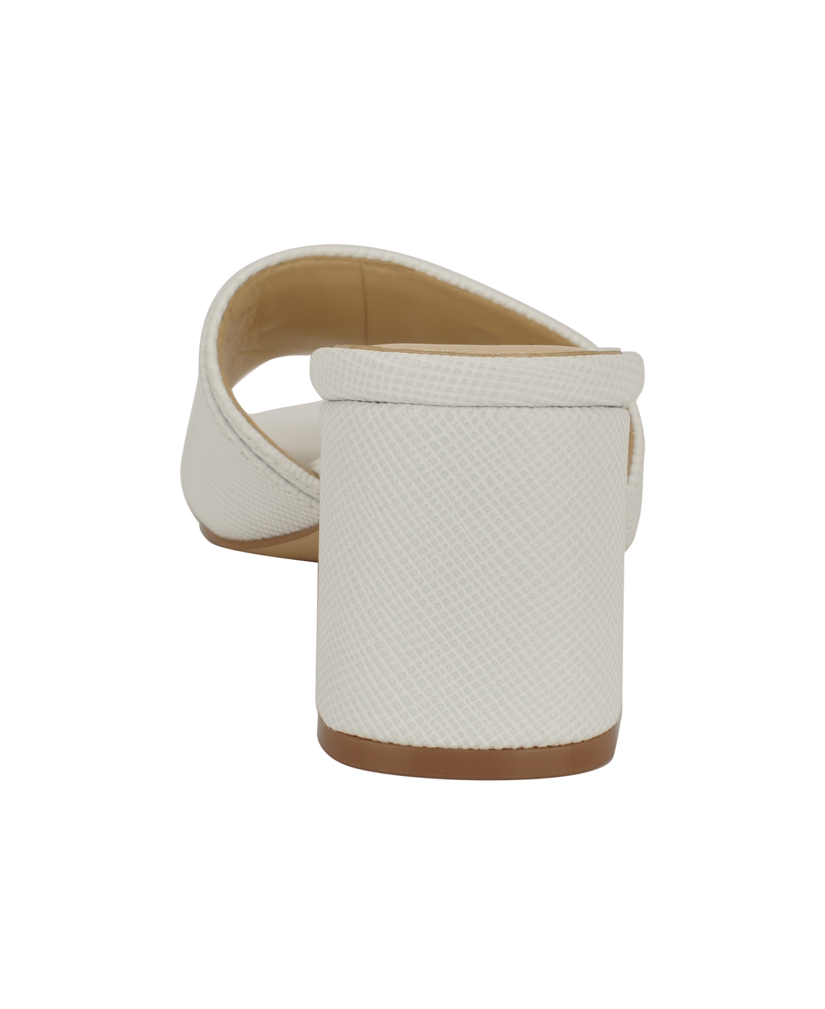 Shop Guess Women's Gallai Block Heel Slip-on Sandals In White Saffiano