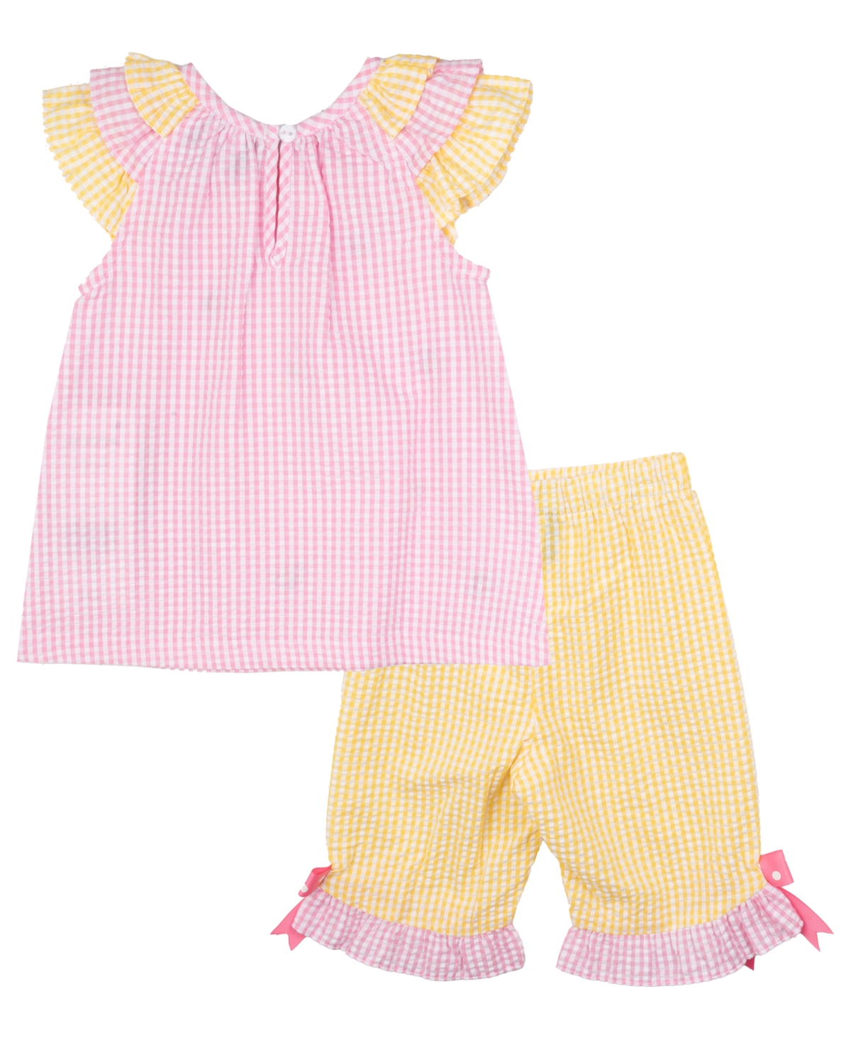 Rare Editions Baby Girl Power Mesh Dressy Top And Pant 2-piece Set In Purple