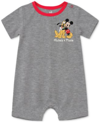 Disney - Baby Mickey Mouse & Pluto Short-Sleeve Romper