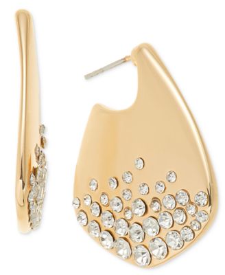 I.N.C. International Concepts - Gold-Tone Pav&eacute; Sculptural Drop Earrings