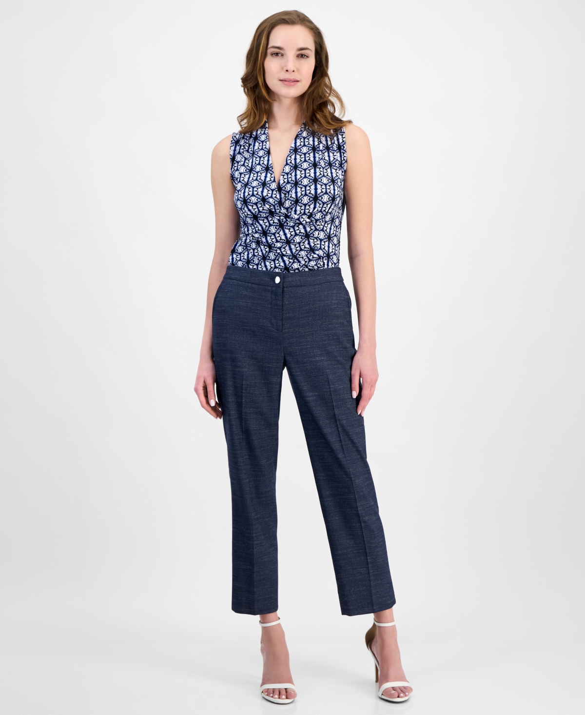 Women's Mid-Rise Straight-Leg Ankle Pants - Distant Mountain Multi