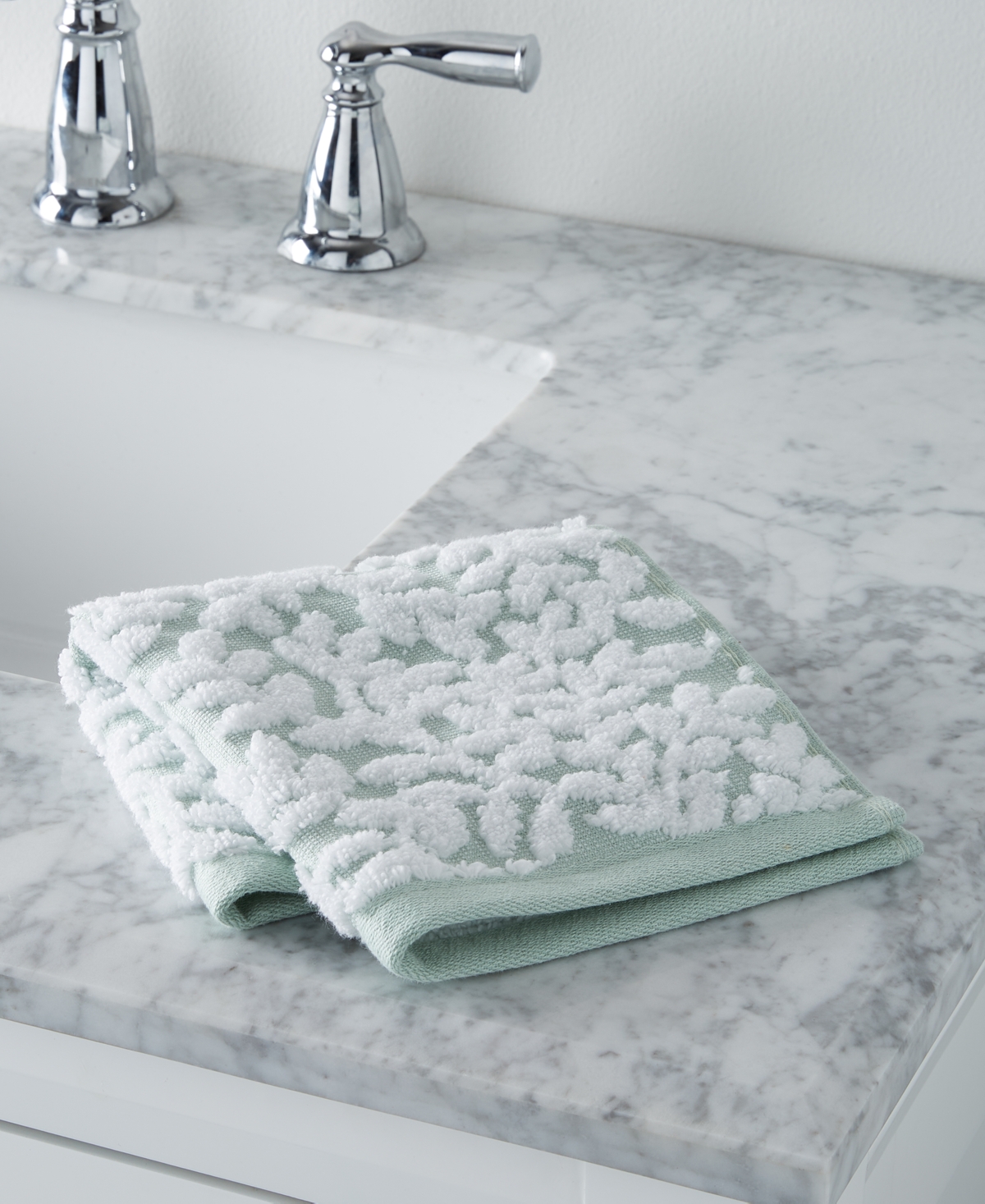 Charter Club Signature Boxwood Washcloth, 13" X 13", Exclusively At Macy's In Moss