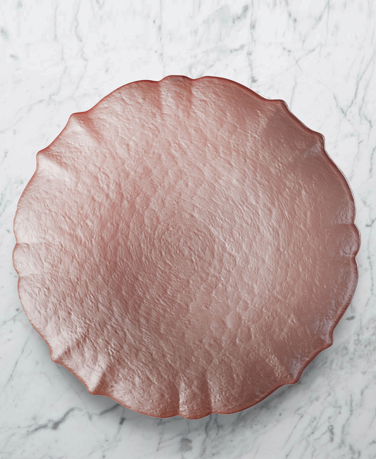 American Atelier Ice Queen Blush Charger Plates, Set Of 4 In Pink
