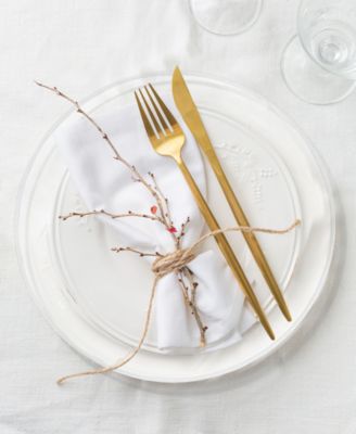 Elite Gold Glass Charger Plates, Set of 6