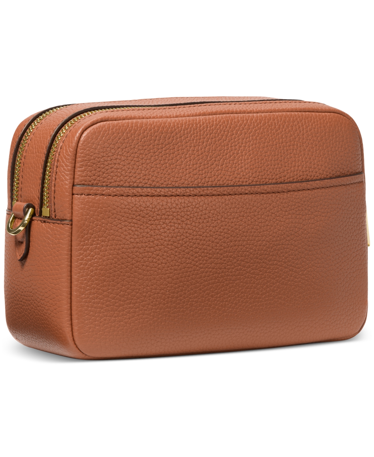 Michael Kors Michael  Bryant Mini Leather Double Zip Chain Camera Crossbody In Luggage