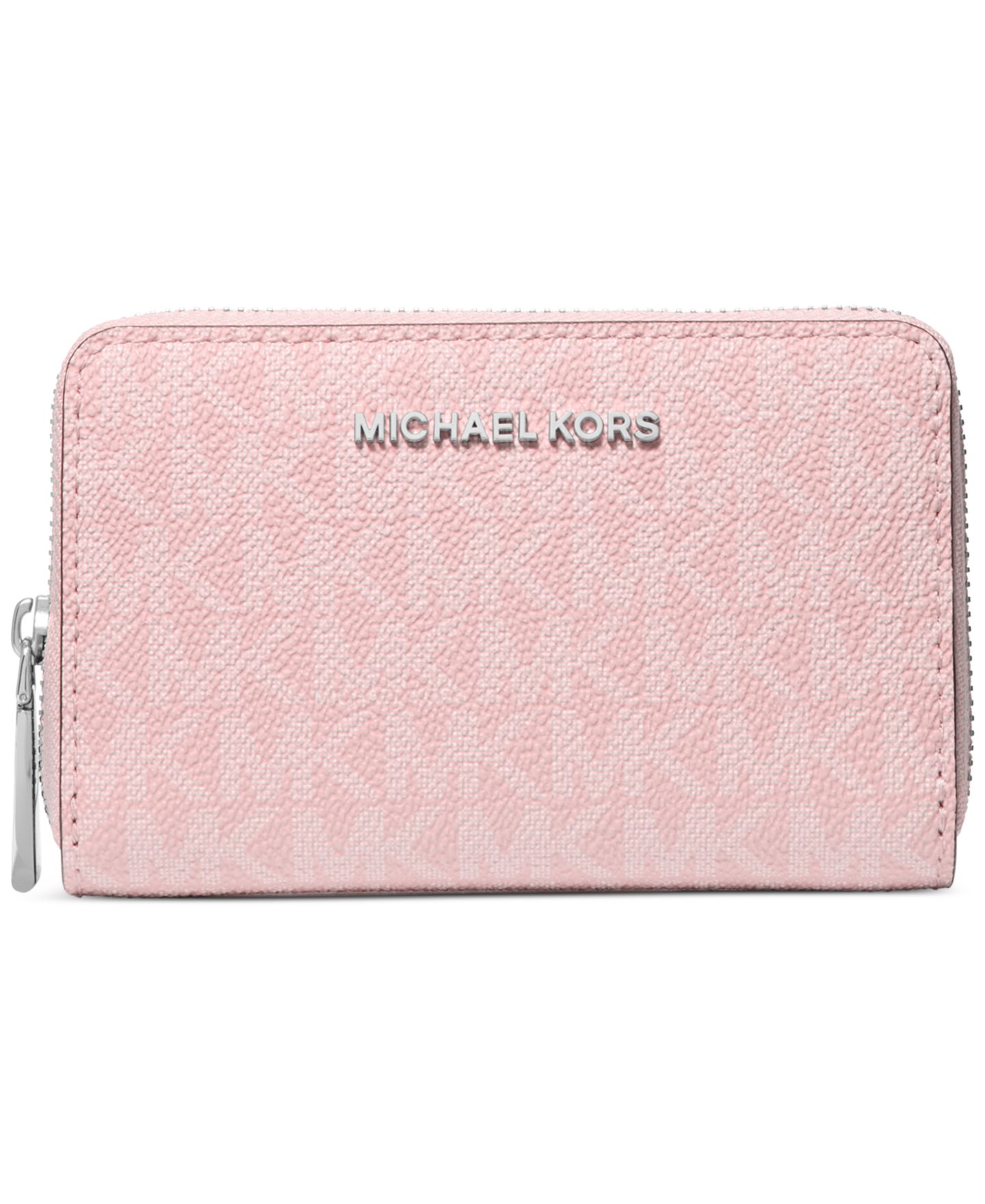 Женский кошелёк MICHAEL Michael Kors Logo Jet Set Zip-Around Card Case — фото 1