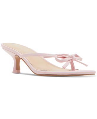 Charlotte Kitten-Heel Bow Dress Sandals