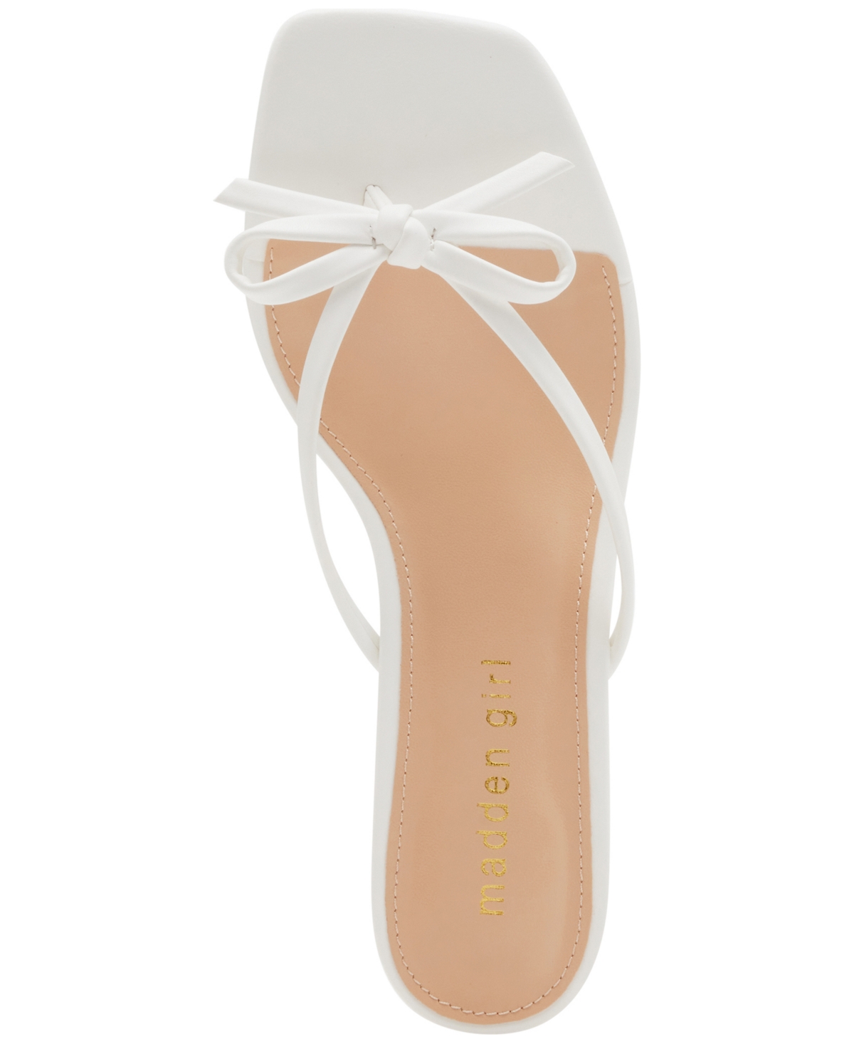 MADDEN GIRL CHARLOTTE KITTEN-HEEL BOW DRESS SANDALS 