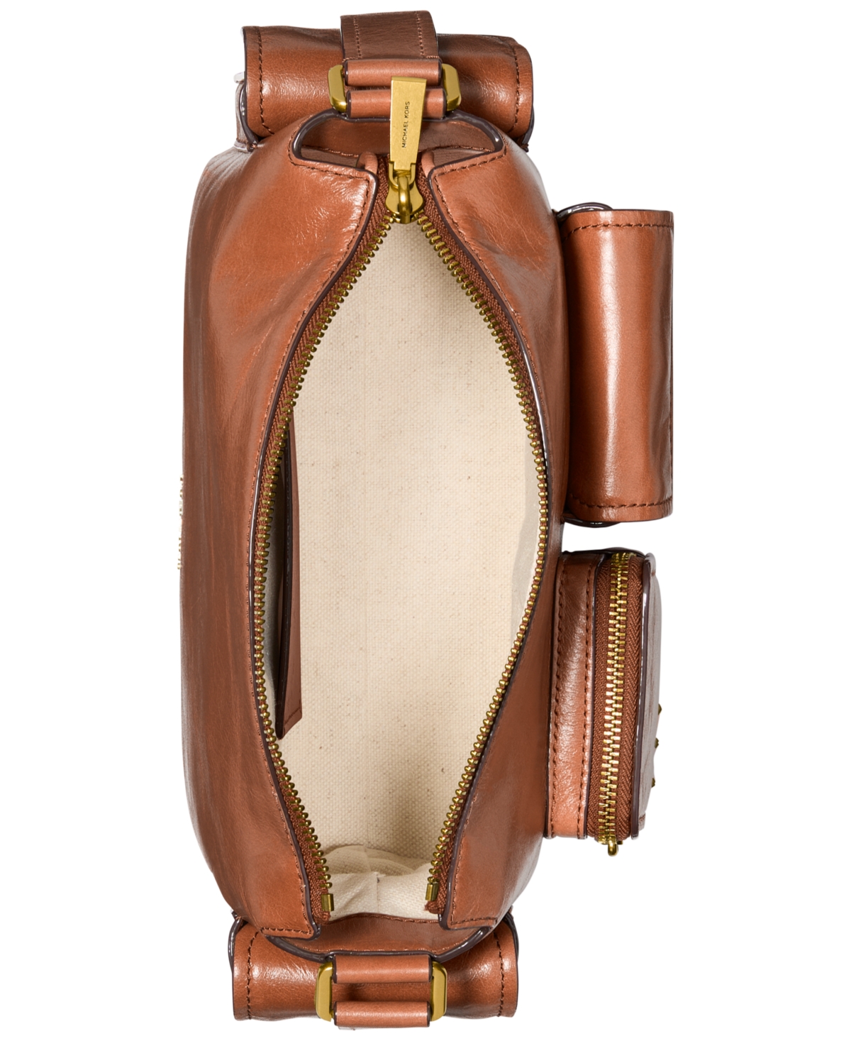 MICHAEL KORS MICHAEL MICHAEL KORS DAKOTA MEDIUM POCKET LEATHER SHOULDER BAG 