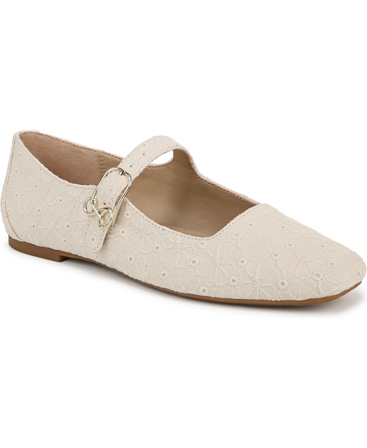 Sam & Libby Women's Fredi Mary Jane Ballet Flats In White Eyelet