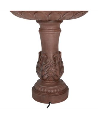 43"H Electric Resin and Concrete 3-Tier Pair of Doves Outdoor Water Fountain