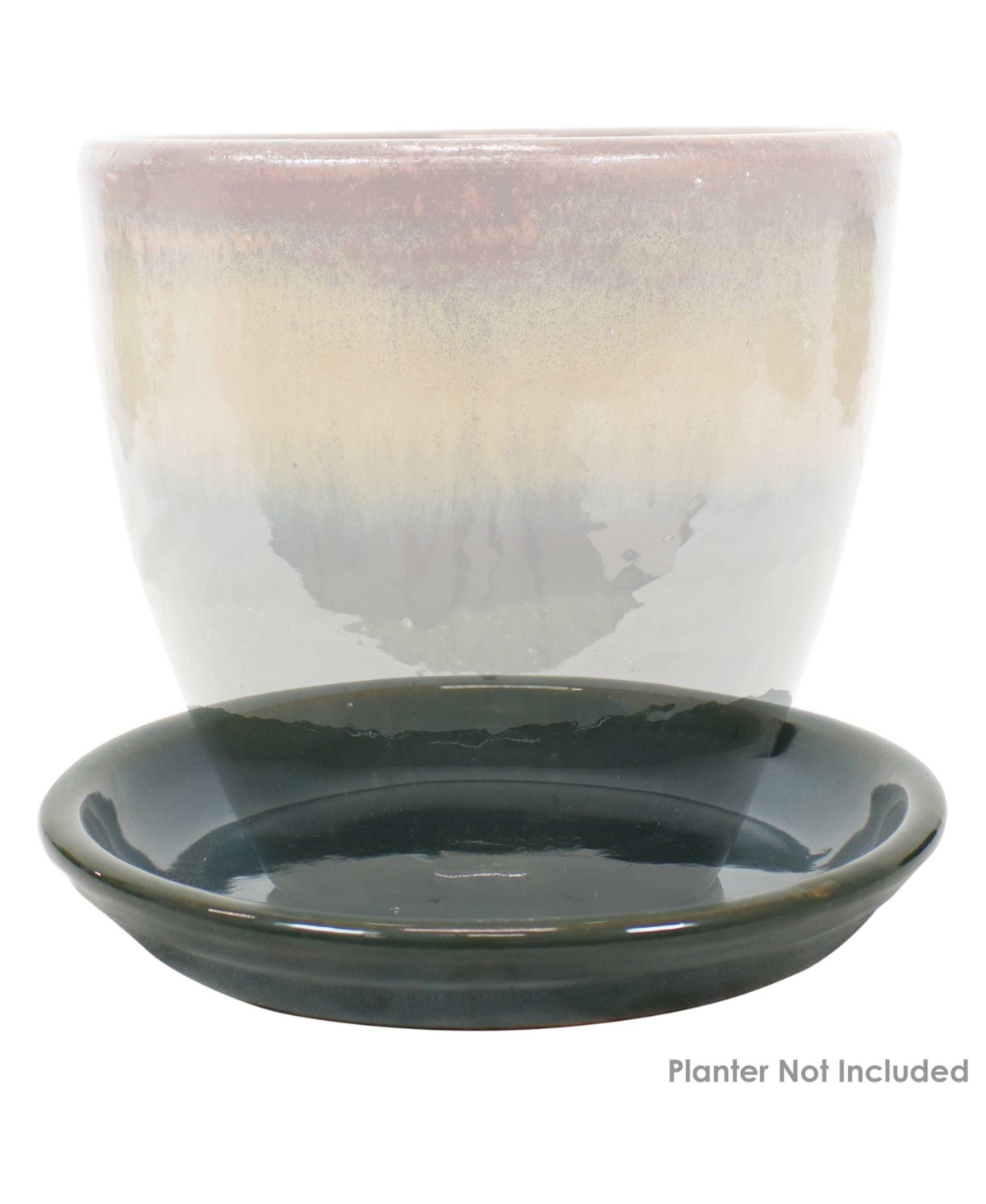 Outdoor/Indoor High-Fired Glazed Uv- and Frost-Resistant Ceramic Flower Pot Planter Saucers