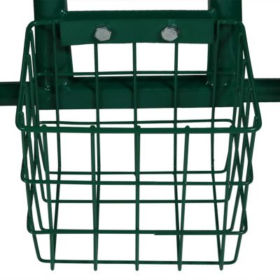 Garden Cart Rolling Scooter with Extendable Steering Handle - Swivel Seat and Utility Basket - Green