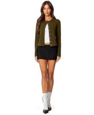 Women's Half Cable Knit Cardigan