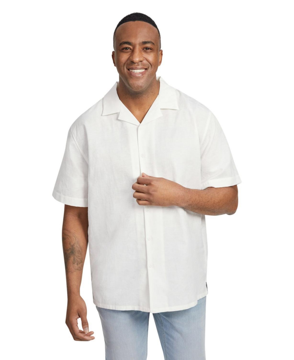 Big & Tall Jack Relaxed Fit Shirt - White