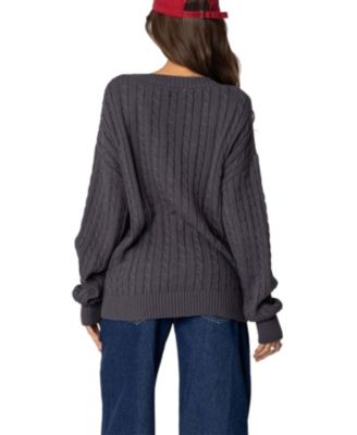 Edikted Womens Francine Oversized V Neck Cardigan - Macy's