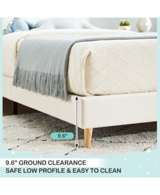 Twin Bed Frame for Boys & Girls, Upholstered Platform Bed Frame