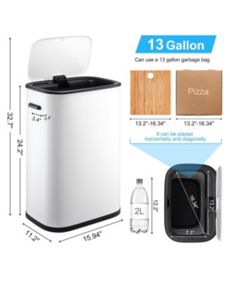 Automatic Trash Can with Lid,13 Gallon Smart Trash Can, 50L Motion Sensor Trash Can