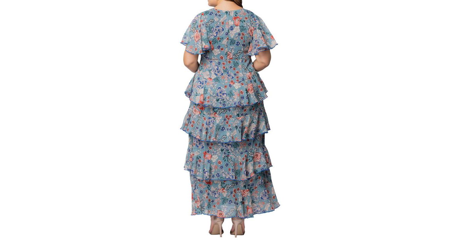 Plus Size Tour de Flounce Evening Gown