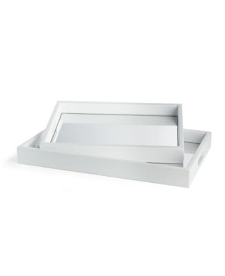 Malibu Mirrored Trays, Set Of 2 - Macy's