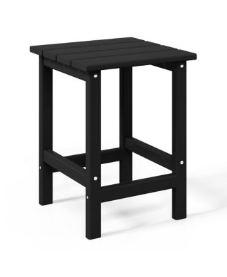 Outdoor Patio HDPE Adirondack Chair With Cup Holder and Table Set