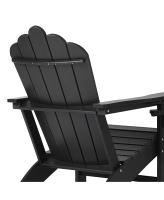 Outdoor Patio HDPE Adirondack Chairs With Cup Holders (Set of 2)
