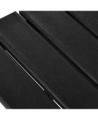 3-Piece Outdoor Patio HDPE Adirondack Chair With Cup Holder and Table Set